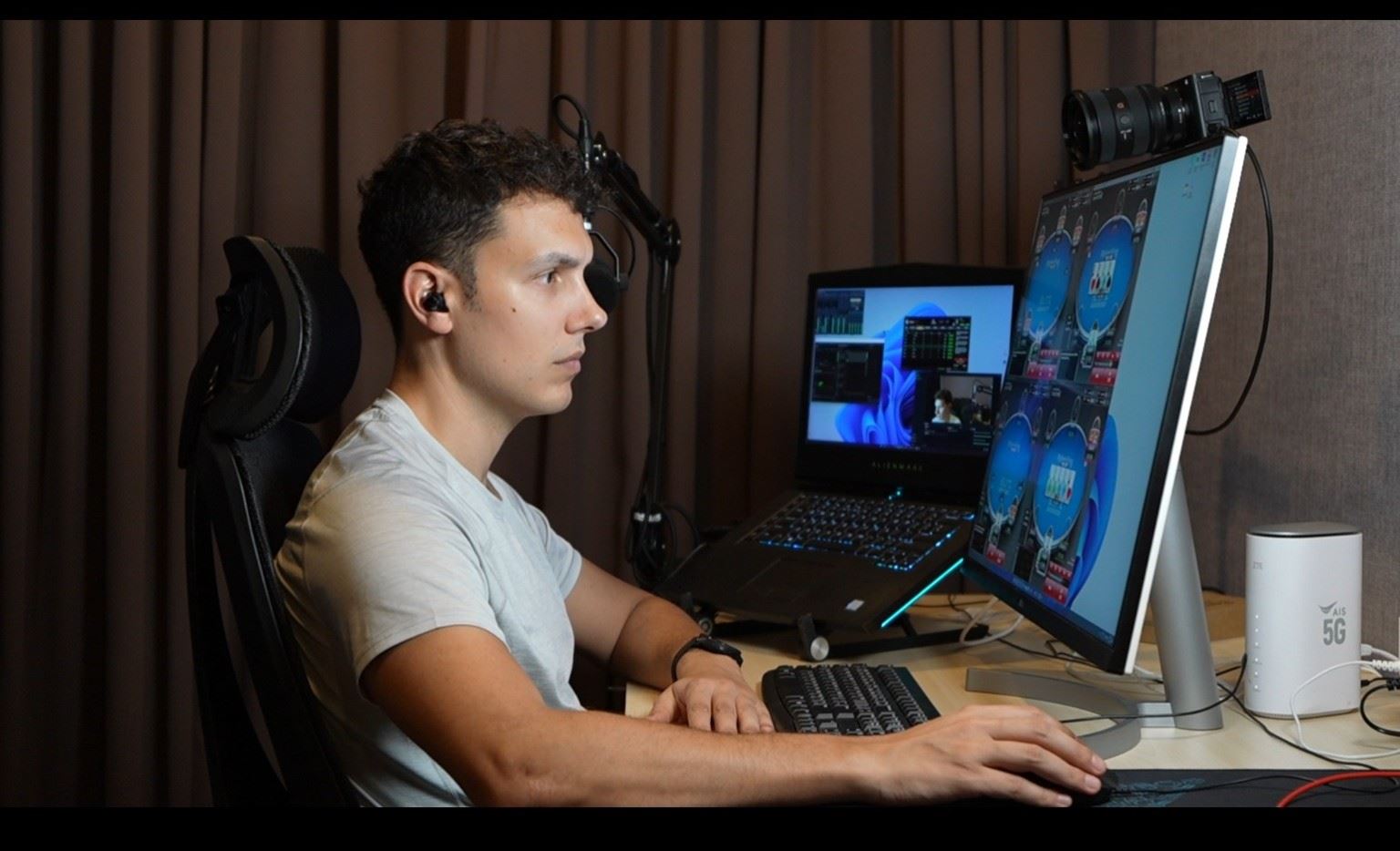 Chus Hansen en su setup de cash NLHE