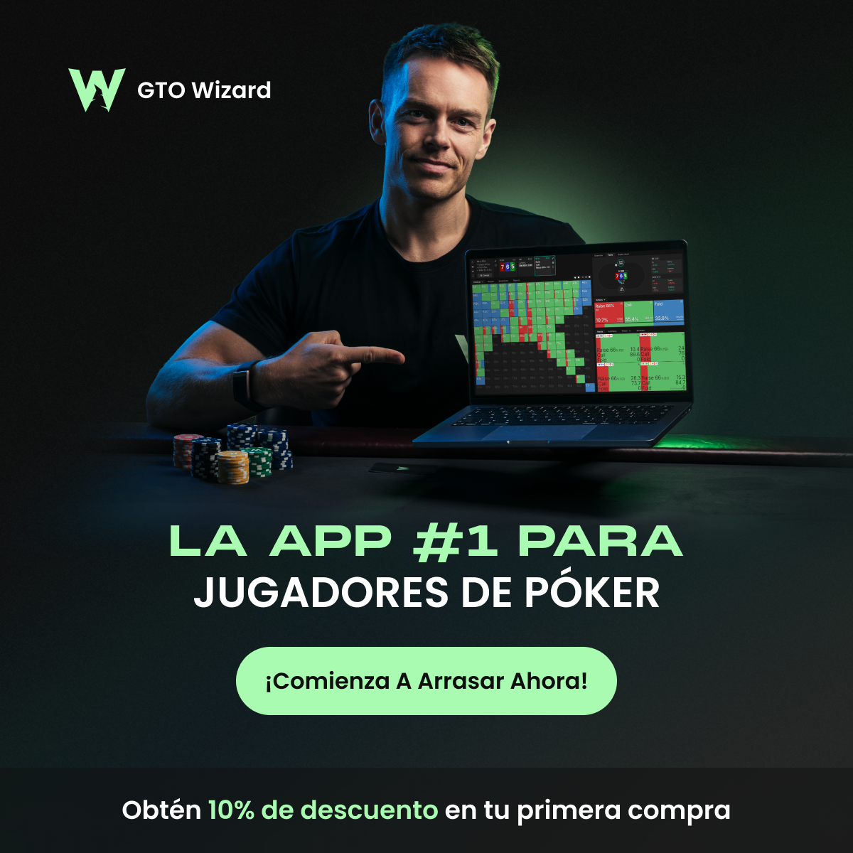 GTO Wizard — la app #1 para jugadores de póker. Obtén 10% de descuento en tu primera compra.