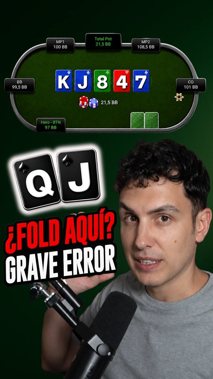 Reel ¿Fold aquí? Grave error — análisis técnico de spot cash NLHE